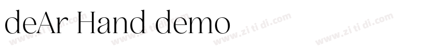 deAr Hand demo字体转换